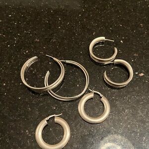 Sterling hoops